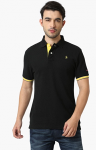 BEING HUMAN Solid Contrast Placket Polo Tshirt