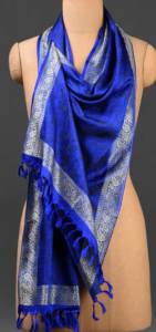 Tasseled Royal Blue scarf
