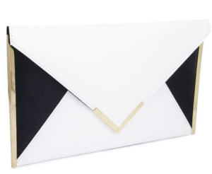 White and black clutch
