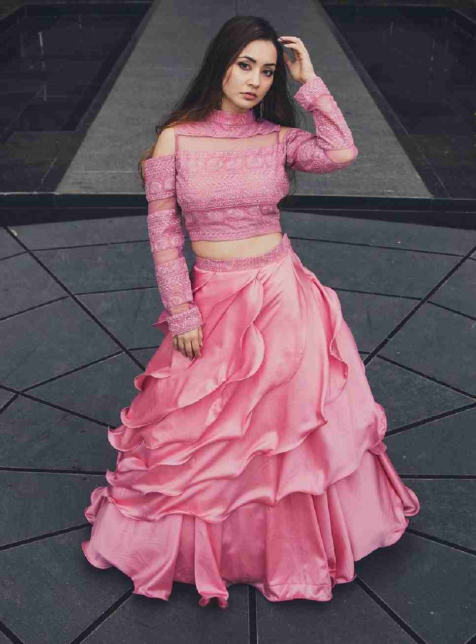 layer wala lehenga