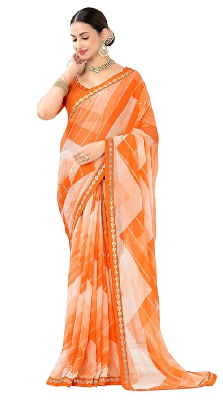 Women's Chiffon Embellished Designer Saree