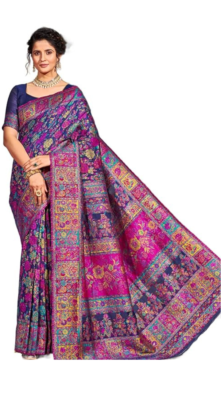 Women's Kanjivaram Banarasi Silk Patola Woven Design