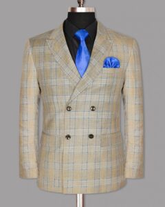 Four-button Double-Breasted Suit Jacket