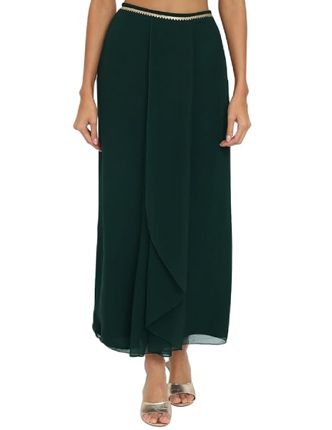 green layered-skirt