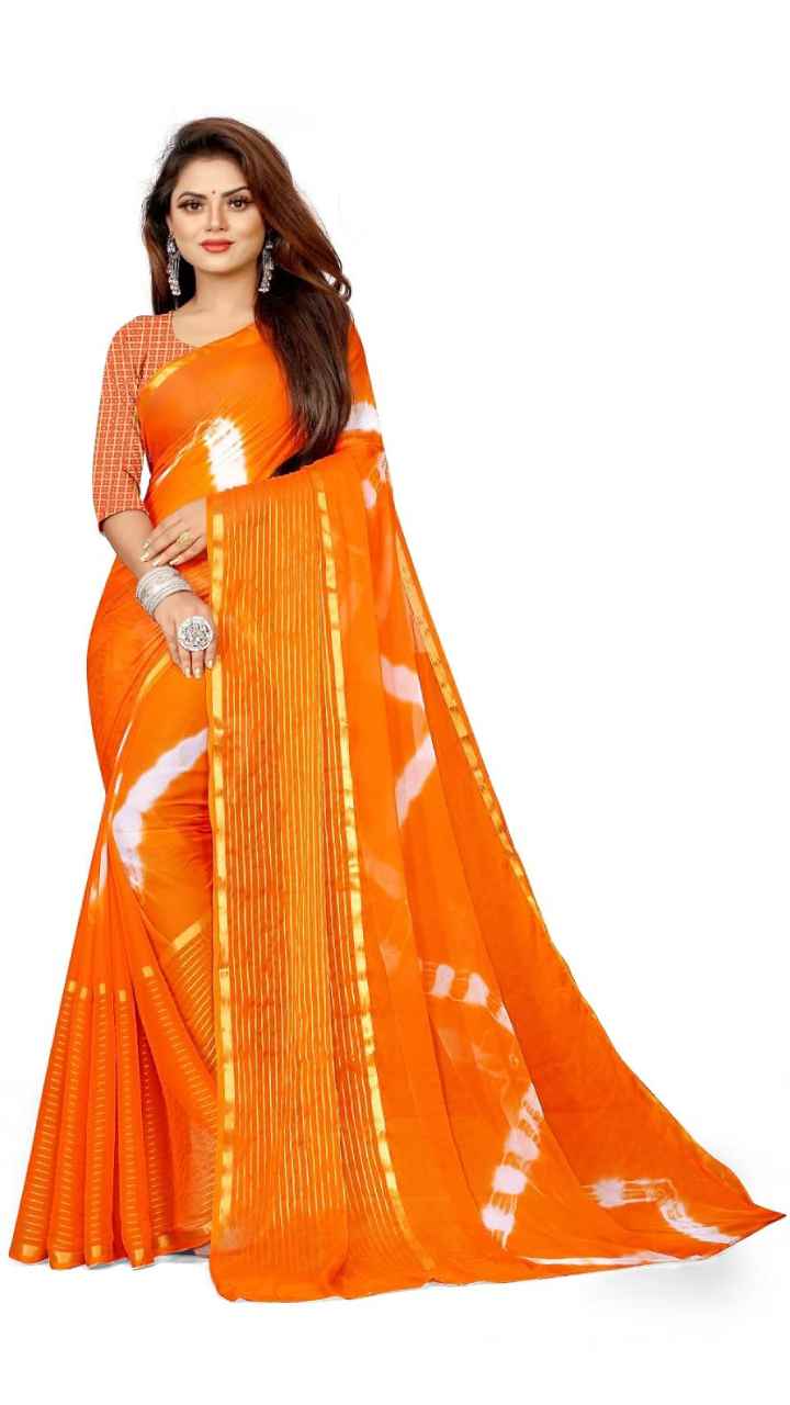orange saree